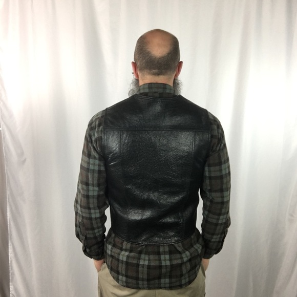 See new listing Vintage Black Leather Vest - Picture 6 of 8